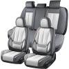 image:imageCoverado Seat Covers Car Seat Covers Full Set Leather Seat Covers for Cars Car Seat Protector Black Car Seat Covers Front Seats and Back Seats Universal Fit for Most Cars GrayGrayWhite