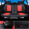 image:imageCoverado Seat Covers Car Seat Covers Full Set Leather Seat Covers for Cars Car Seat Protector Black Car Seat Covers Front Seats and Back Seats Universal Fit for Most Cars GrayBlackred