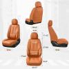 image:imageCoverado Seat Covers Car Seat Covers Full Set Leather Seat Covers for Cars Car Seat Protector Black Car Seat Covers Front Seats and Back Seats Universal Fit for Most Cars GrayOrange