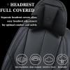 image:imageCoverado Seat Covers Car Seat Covers Full Set Leather Seat Covers for Cars Car Seat Protector Black Car Seat Covers Front Seats and Back Seats Universal Fit for Most Cars GrayBlackPillow