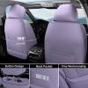 image:imageCoverado Seat Covers Car Seat Covers Full Set Leather Seat Covers for Cars Car Seat Protector Black Car Seat Covers Front Seats and Back Seats Universal Fit for Most Cars GrayPurplePillow