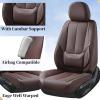 image:imageCoverado Seat Covers Car Seat Covers Full Set Leather Seat Covers for Cars Car Seat Protector Black Car Seat Covers Front Seats and Back Seats Universal Fit for Most Cars GrayBrown