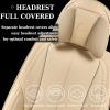 image:imageCoverado Seat Covers Car Seat Covers Full Set Leather Seat Covers for Cars Car Seat Protector Black Car Seat Covers Front Seats and Back Seats Universal Fit for Most Cars GrayABeigePillow
