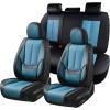 image:imageCoverado Seat Covers Car Seat Covers Full Set Leather Seat Covers for Cars Car Seat Protector Black Car Seat Covers Front Seats and Back Seats Universal Fit for Most Cars GrayBlackblue