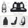 image:imageCoverado Seat Covers Car Seat Covers Full Set Leather Seat Covers for Cars Car Seat Protector Black Car Seat Covers Front Seats and Back Seats Universal Fit for Most Cars GrayBlackwhite