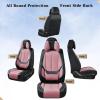 image:imageCoverado Seat Covers Car Seat Covers Full Set Leather Seat Covers for Cars Car Seat Protector Black Car Seat Covers Front Seats and Back Seats Universal Fit for Most Cars GrayBlackPinkPillow