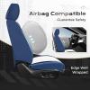 image:imageCoverado Seat Covers Car Seat Covers Full Set Leather Seat Covers for Cars Car Seat Protector Black Car Seat Covers Front Seats and Back Seats Universal Fit for Most Cars GrayBluewhite