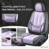 image:imageCoverado Seat Covers Car Seat Covers Full Set Leather Seat Covers for Cars Car Seat Protector Black Car Seat Covers Front Seats and Back Seats Universal Fit for Most Cars GrayGraypurple