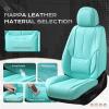 image:imageCoverado Seat Covers Car Seat Covers Full Set Leather Seat Covers for Cars Car Seat Protector Black Car Seat Covers Front Seats and Back Seats Universal Fit for Most Cars GrayTiBlue