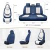 image:imageCoverado Seat Covers Car Seat Covers Full Set Leather Seat Covers for Cars Car Seat Protector Black Car Seat Covers Front Seats and Back Seats Universal Fit for Most Cars GrayBluewhite