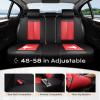 image:imageCoverado Seat Covers Car Seat Covers Full Set Leather Seat Covers for Cars Car Seat Protector Black Car Seat Covers Front Seats and Back Seats Universal Fit for Most Cars GrayBlackRedPillow