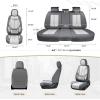 image:imageCoverado Seat Covers Car Seat Covers Full Set Leather Seat Covers for Cars Car Seat Protector Black Car Seat Covers Front Seats and Back Seats Universal Fit for Most Cars GrayGrayWhite