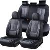 image:imageCoverado Seat Covers Car Seat Covers Full Set Leather Seat Covers for Cars Car Seat Protector Black Car Seat Covers Front Seats and Back Seats Universal Fit for Most Cars GrayBlackCamo