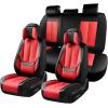 image:imageCoverado Seat Covers Car Seat Covers Full Set Leather Seat Covers for Cars Car Seat Protector Black Car Seat Covers Front Seats and Back Seats Universal Fit for Most Cars GrayBlackRedPillow
