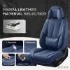 image:imageCoverado Seat Covers Car Seat Covers Full Set Leather Seat Covers for Cars Car Seat Protector Black Car Seat Covers Front Seats and Back Seats Universal Fit for Most Cars GrayBluePillow