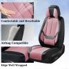 image:imageCoverado Seat Covers Car Seat Covers Full Set Leather Seat Covers for Cars Car Seat Protector Black Car Seat Covers Front Seats and Back Seats Universal Fit for Most Cars GrayBlackPinkPillow