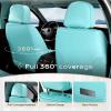 image:imageCoverado Seat Covers Car Seat Covers Full Set Leather Seat Covers for Cars Car Seat Protector Black Car Seat Covers Front Seats and Back Seats Universal Fit for Most Cars GrayTiBlue