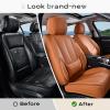 image:imageCoverado Seat Covers Car Seat Covers Full Set Leather Seat Covers for Cars Car Seat Protector Black Car Seat Covers Front Seats and Back Seats Universal Fit for Most Cars GrayOrange