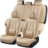 image:imageCoverado Seat Covers Car Seat Covers Full Set Leather Seat Covers for Cars Car Seat Protector Black Car Seat Covers Front Seats and Back Seats Universal Fit for Most Cars GrayBeige