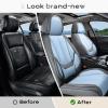 image:imageCoverado Seat Covers Car Seat Covers Full Set Leather Seat Covers for Cars Car Seat Protector Black Car Seat Covers Front Seats and Back Seats Universal Fit for Most Cars GrayGrayLightblue