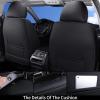 image:imageCoverado Seat Covers Car Seat Covers Full Set Leather Seat Covers for Cars Car Seat Protector Black Car Seat Covers Front Seats and Back Seats Universal Fit for Most Cars GrayBlackPillow