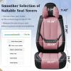 image:imageCoverado Seat Covers Car Seat Covers Full Set Leather Seat Covers for Cars Car Seat Protector Black Car Seat Covers Front Seats and Back Seats Universal Fit for Most Cars GrayBlackPinkPillow