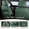 image:imageCoverado Seat Covers Car Seat Covers Full Set Leather Seat Covers for Cars Car Seat Protector Black Car Seat Covers Front Seats and Back Seats Universal Fit for Most Cars GrayGreen