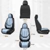 image:imageCoverado Seat Covers Car Seat Covers Full Set Leather Seat Covers for Cars Car Seat Protector Black Car Seat Covers Front Seats and Back Seats Universal Fit for Most Cars GrayBlackLightblue