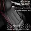 image:imageCoverado Seat Covers Car Seat Covers Full Set Leather Seat Covers for Cars Car Seat Protector Black Car Seat Covers Front Seats and Back Seats Universal Fit for Most Cars GrayBlackRedLine