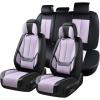 image:imageCoverado Seat Covers Car Seat Covers Full Set Leather Seat Covers for Cars Car Seat Protector Black Car Seat Covers Front Seats and Back Seats Universal Fit for Most Cars GrayBlackPurplePillow