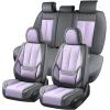 image:imageCoverado Seat Covers Car Seat Covers Full Set Leather Seat Covers for Cars Car Seat Protector Black Car Seat Covers Front Seats and Back Seats Universal Fit for Most Cars GrayGraypurple