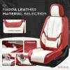 image:imageCoverado Seat Covers Car Seat Covers Full Set Leather Seat Covers for Cars Car Seat Protector Black Car Seat Covers Front Seats and Back Seats Universal Fit for Most Cars GrayRedWhite