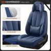 image:imageCoverado Seat Covers Car Seat Covers Full Set Leather Seat Covers for Cars Car Seat Protector Black Car Seat Covers Front Seats and Back Seats Universal Fit for Most Cars GrayBluePillow
