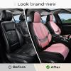 image:imageCoverado Seat Covers Car Seat Covers Full Set Leather Seat Covers for Cars Car Seat Protector Black Car Seat Covers Front Seats and Back Seats Universal Fit for Most Cars GrayBlackpink