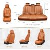 image:imageCoverado Seat Covers Car Seat Covers Full Set Leather Seat Covers for Cars Car Seat Protector Black Car Seat Covers Front Seats and Back Seats Universal Fit for Most Cars GrayOrange
