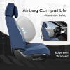 image:imageCoverado Seat Covers Car Seat Covers Full Set Leather Seat Covers for Cars Car Seat Protector Black Car Seat Covers Front Seats and Back Seats Universal Fit for Most Cars GrayBluePillow
