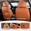 image:imageCoverado Seat Covers Car Seat Covers Full Set Leather Seat Covers for Cars Car Seat Protector Black Car Seat Covers Front Seats and Back Seats Universal Fit for Most Cars GrayOrange