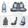 image:imageCoverado Seat Covers Car Seat Covers Full Set Leather Seat Covers for Cars Car Seat Protector Black Car Seat Covers Front Seats and Back Seats Universal Fit for Most Cars GrayGrayLightblue