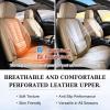 image:imageCoverado Seat Covers Car Seat Covers Full Set Leather Seat Covers for Cars Car Seat Protector Black Car Seat Covers Front Seats and Back Seats Universal Fit for Most Cars GrayBeige