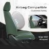 image:imageCoverado Seat Covers Car Seat Covers Full Set Leather Seat Covers for Cars Car Seat Protector Black Car Seat Covers Front Seats and Back Seats Universal Fit for Most Cars GrayGreen