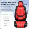 image:imageCoverado Seat Covers Car Seat Covers Full Set Leather Seat Covers for Cars Car Seat Protector Black Car Seat Covers Front Seats and Back Seats Universal Fit for Most Cars GrayBlackred
