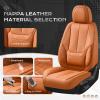 image:imageCoverado Seat Covers Car Seat Covers Full Set Leather Seat Covers for Cars Car Seat Protector Black Car Seat Covers Front Seats and Back Seats Universal Fit for Most Cars GrayOrange