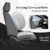 image:imageCoverado Seat Covers Car Seat Covers Full Set Leather Seat Covers for Cars Car Seat Protector Black Car Seat Covers Front Seats and Back Seats Universal Fit for Most Cars GrayGrayWhite