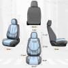 image:imageCoverado Seat Covers Car Seat Covers Full Set Leather Seat Covers for Cars Car Seat Protector Black Car Seat Covers Front Seats and Back Seats Universal Fit for Most Cars GrayGrayLightblue