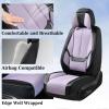 image:imageCoverado Seat Covers Car Seat Covers Full Set Leather Seat Covers for Cars Car Seat Protector Black Car Seat Covers Front Seats and Back Seats Universal Fit for Most Cars GrayBlackPurplePillow