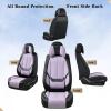 image:imageCoverado Seat Covers Car Seat Covers Full Set Leather Seat Covers for Cars Car Seat Protector Black Car Seat Covers Front Seats and Back Seats Universal Fit for Most Cars GrayBlackPurplePillow