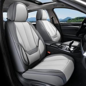 image:imageCoverado Seat Covers Car Seat Covers Full Set Leather Seat Covers for Cars Car Seat Protector Black Car Seat Covers Front Seats and Back Seats Universal Fit for Most Cars GrayGrayWhite