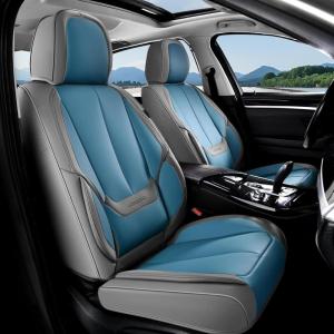 image:imageCoverado Seat Covers Car Seat Covers Full Set Leather Seat Covers for Cars Car Seat Protector Black Car Seat Covers Front Seats and Back Seats Universal Fit for Most Cars GrayGrayblue