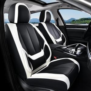 image:imageCoverado Seat Covers Car Seat Covers Full Set Leather Seat Covers for Cars Car Seat Protector Black Car Seat Covers Front Seats and Back Seats Universal Fit for Most Cars GrayWhiteblack