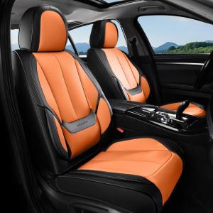 image:imageCoverado Seat Covers Car Seat Covers Full Set Leather Seat Covers for Cars Car Seat Protector Black Car Seat Covers Front Seats and Back Seats Universal Fit for Most Cars GrayBlackorange